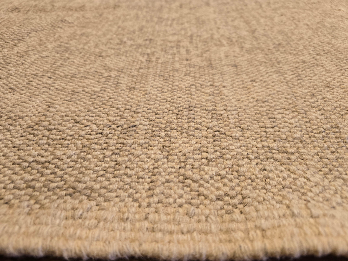 Handgeweven wollen Kelim Vloerkleed maat 285 X 198 Cm