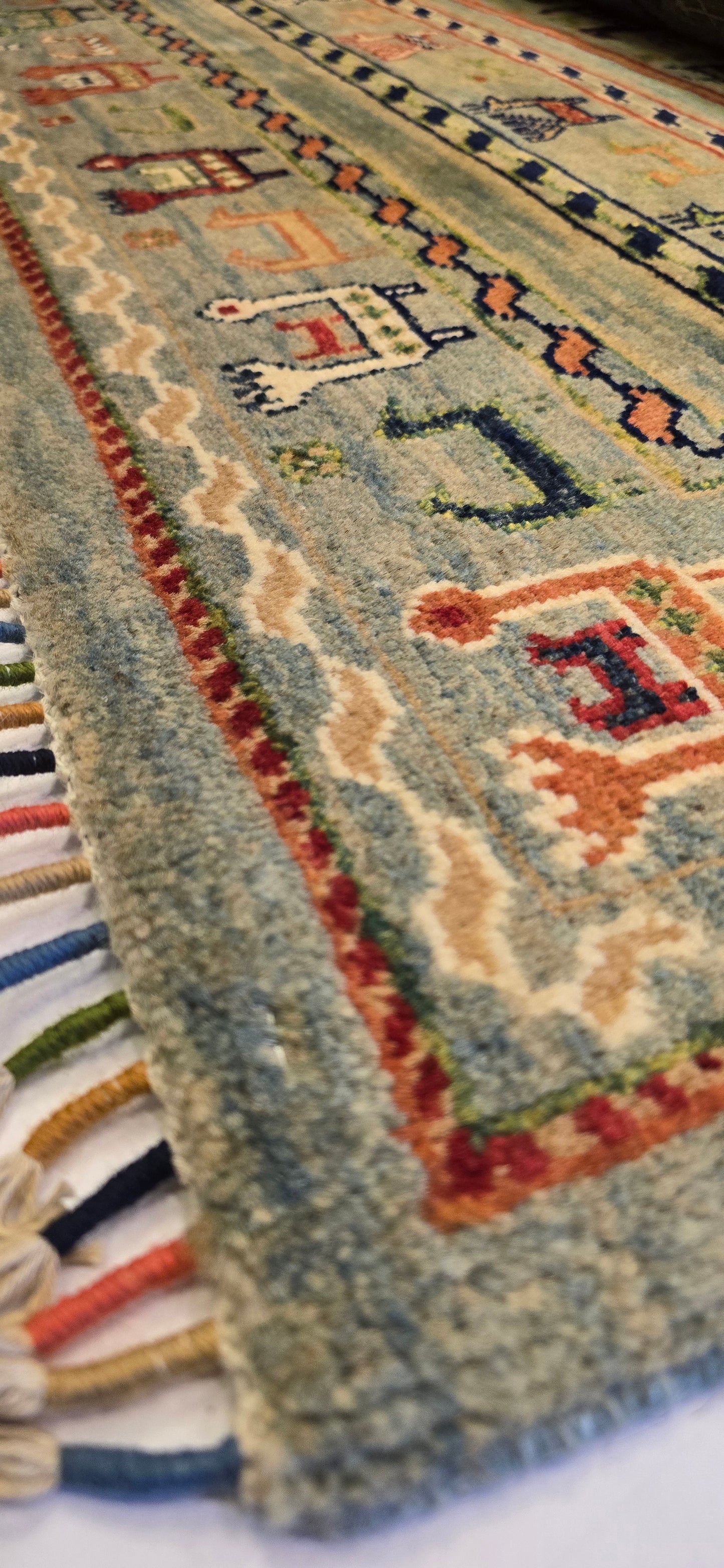 Handgeknoopt Oosterse Shasavan Tapijt 296 X 201 Cm