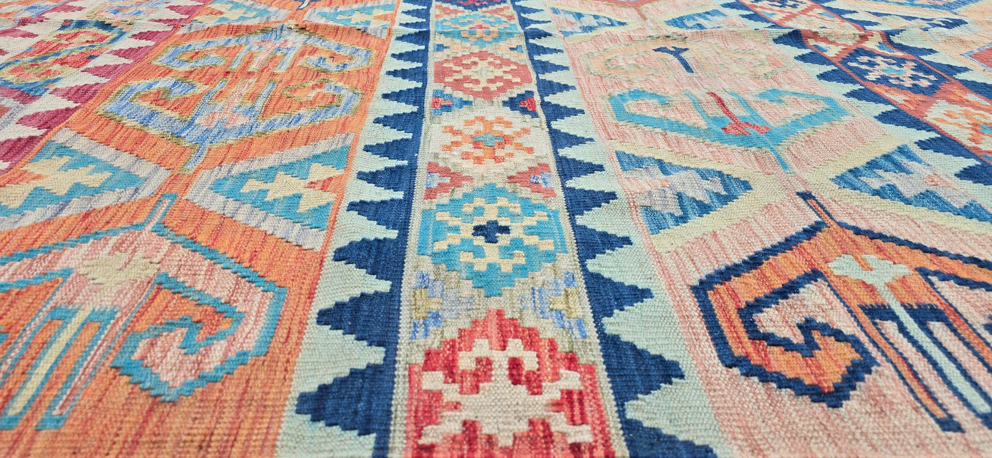 Handgeweven Kelim 394 X 295 Cm