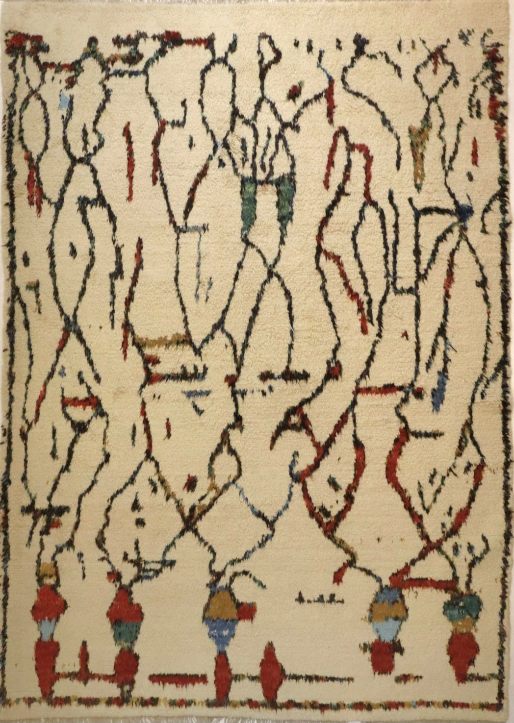 Beni Ouarain Style hoogpool Vloerkleed 294 X 209 Cm