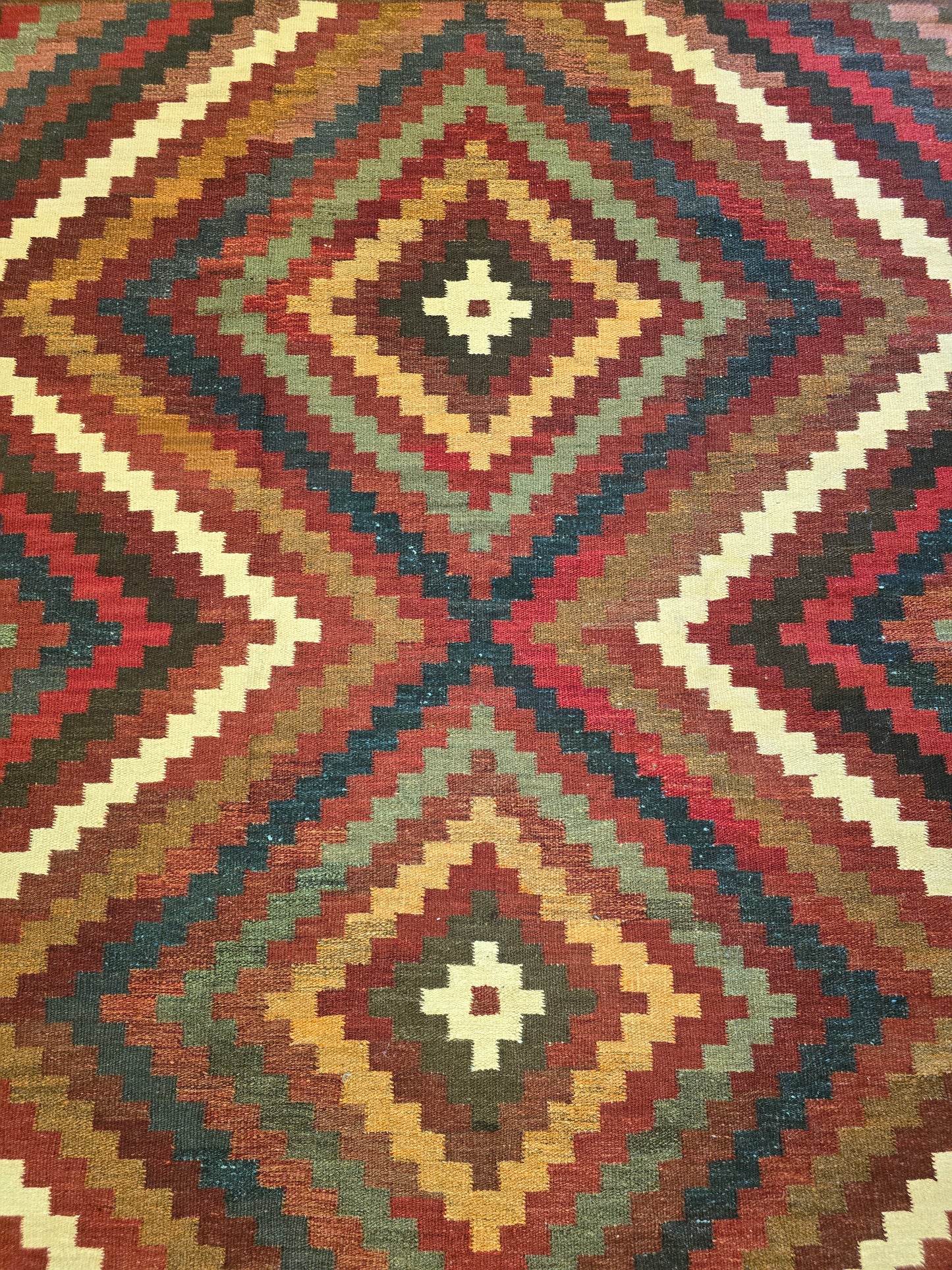 Handgeweven Oosterse Shasavan Kelim 200 X 156 cm