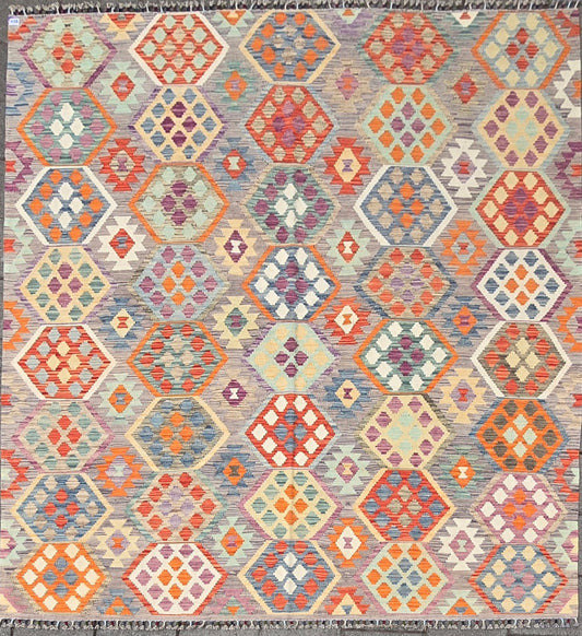 Handgeweven Oosterse Kelim 302 X 209 Cm