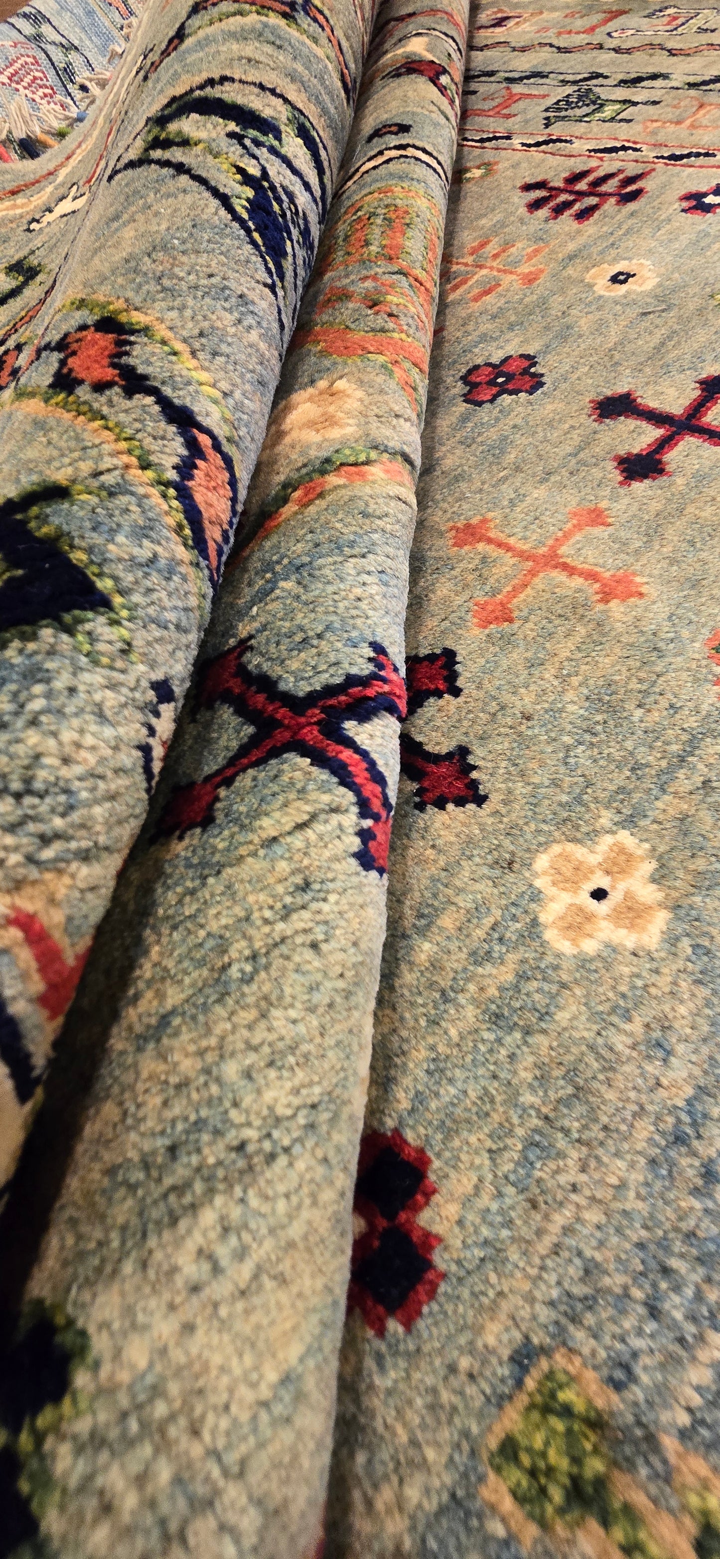 Handgeknoopt Oosterse Shasavan Tapijt 296 X 201 Cm