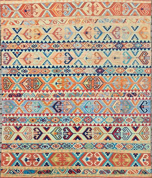 Handgeweven Kelim 394 X 295 Cm