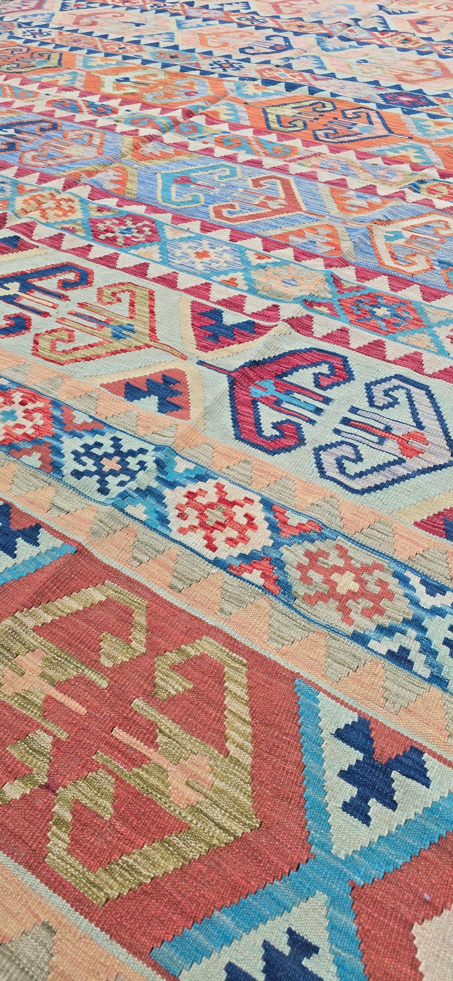 Handgeweven Kelim 394 X 295 Cm