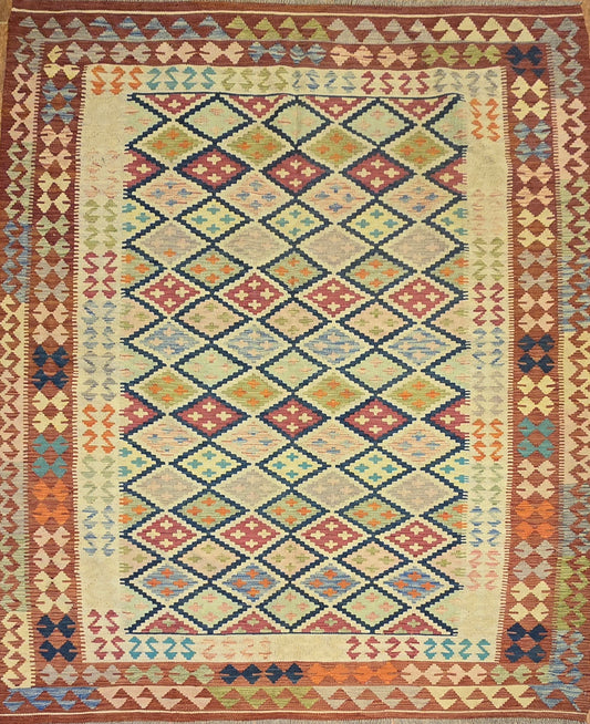 Handgeweven Oosterse Kelim maat 248 X 180 Cm