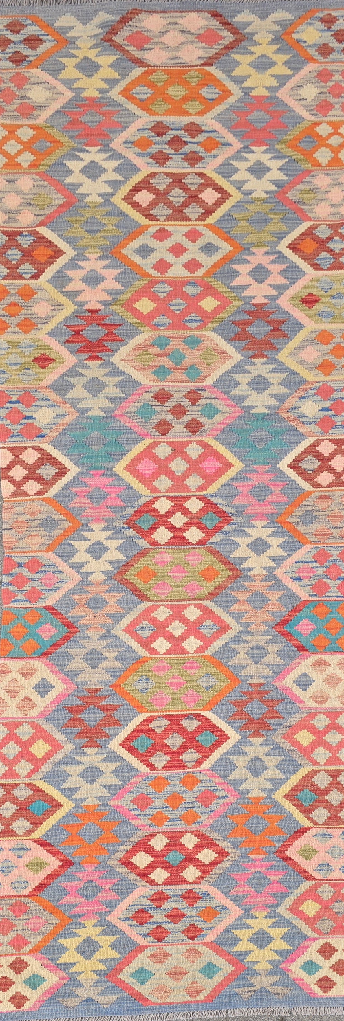 Handgeweven Oosterse Kelim 291 X 76 Cm