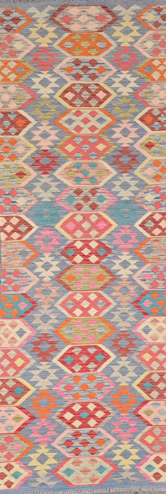 Handgeweven Oosterse Kelim 291 X 76 Cm