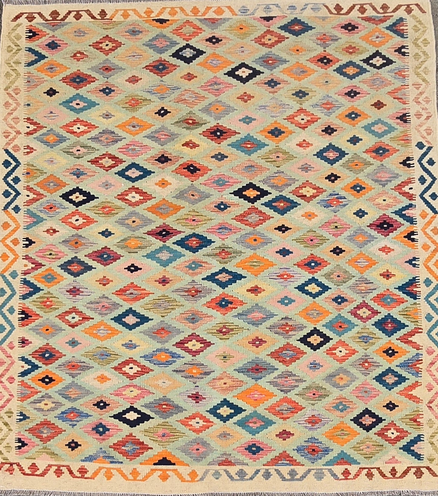 Handgeweven Oosterse Kelim 200 X 160 Cm