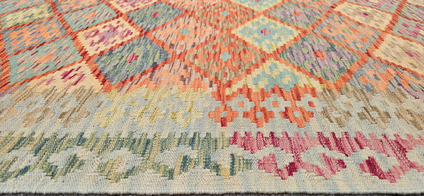 Handgeweven Afghaans Kelim 302 X 205 Cm