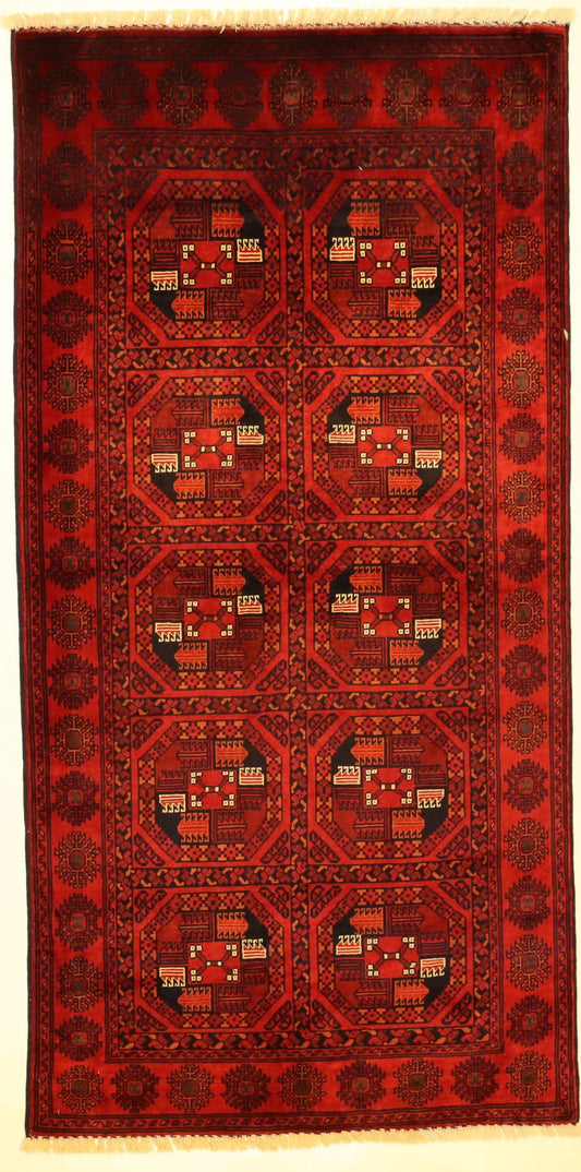 Fijne Afghaan loper 200 X 95 Cm