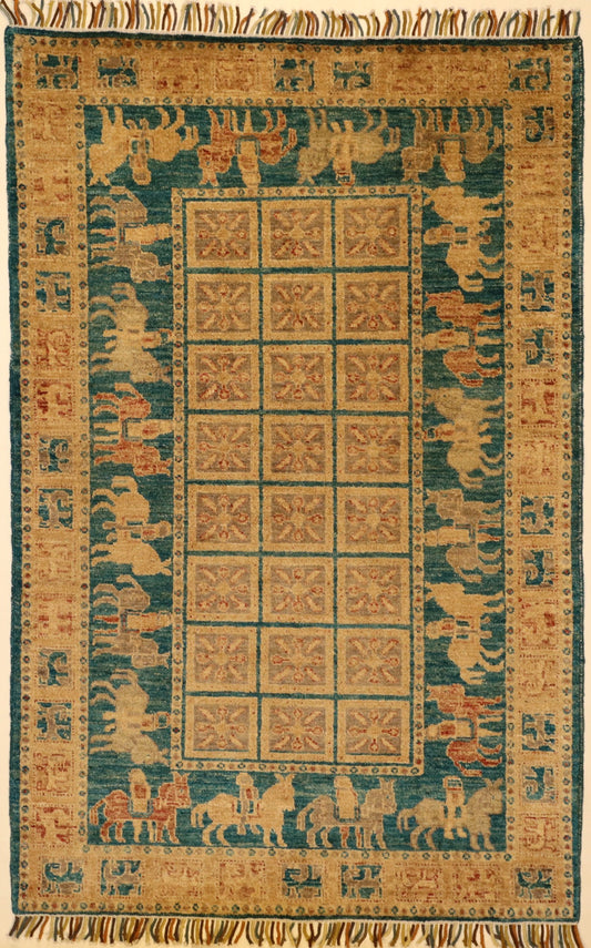 Afghan Pazyryk Design 125 X 85 Cm