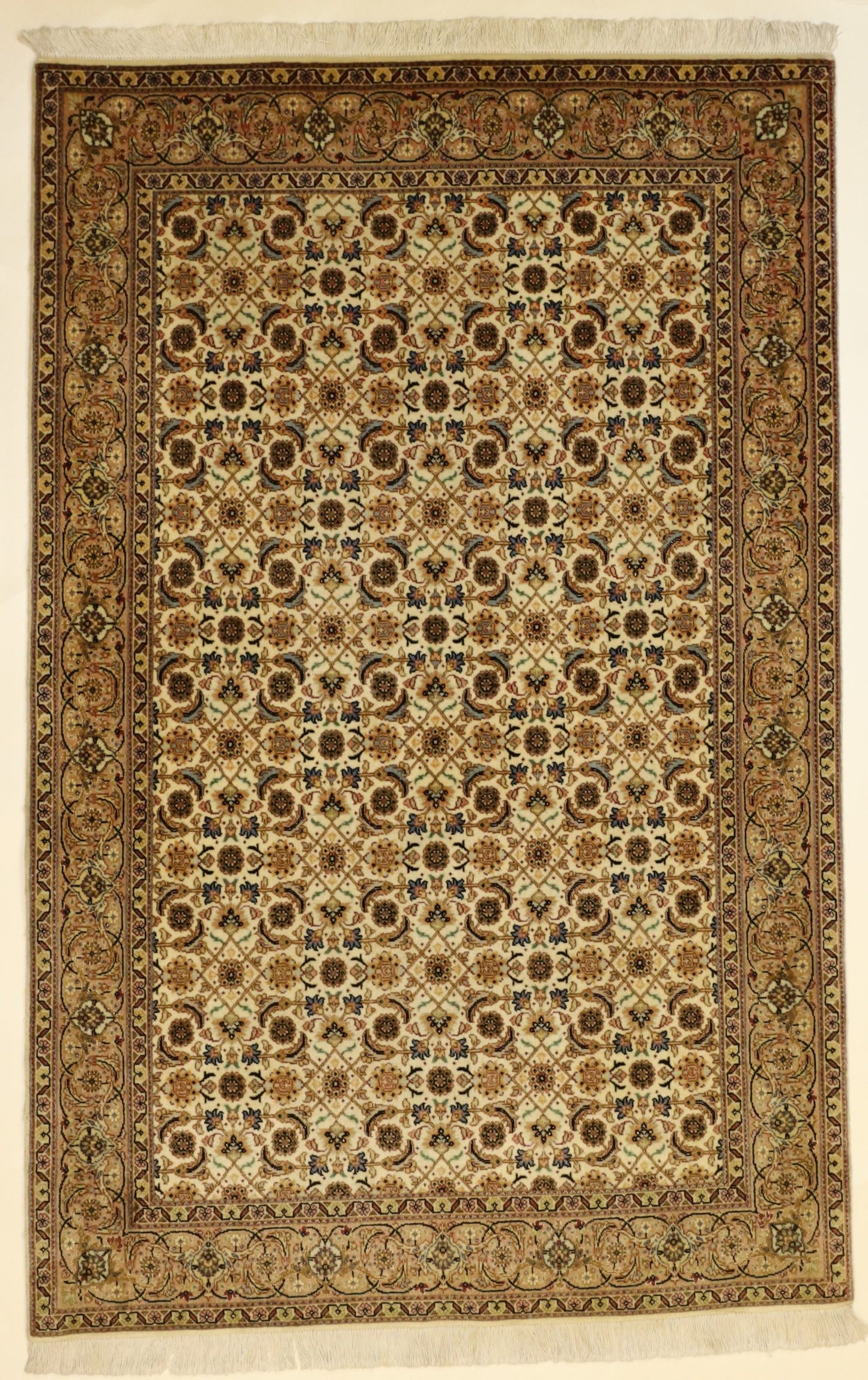 Tabriz Mahi Met Zijde 159 X 101 CM